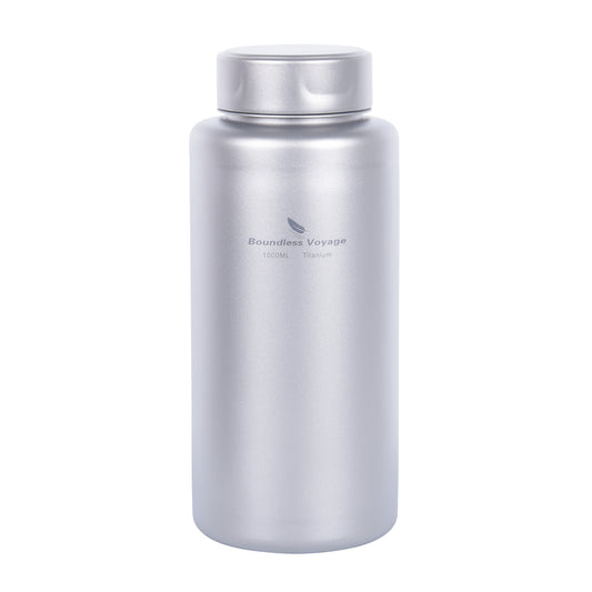 Boundless Voyage Titanflasche 1 Liter einwandige Sport-Trinkflasche ultraleicht auslaufsicher Trinkgeschirr für Outdoor Camping Wandern Ti3013D