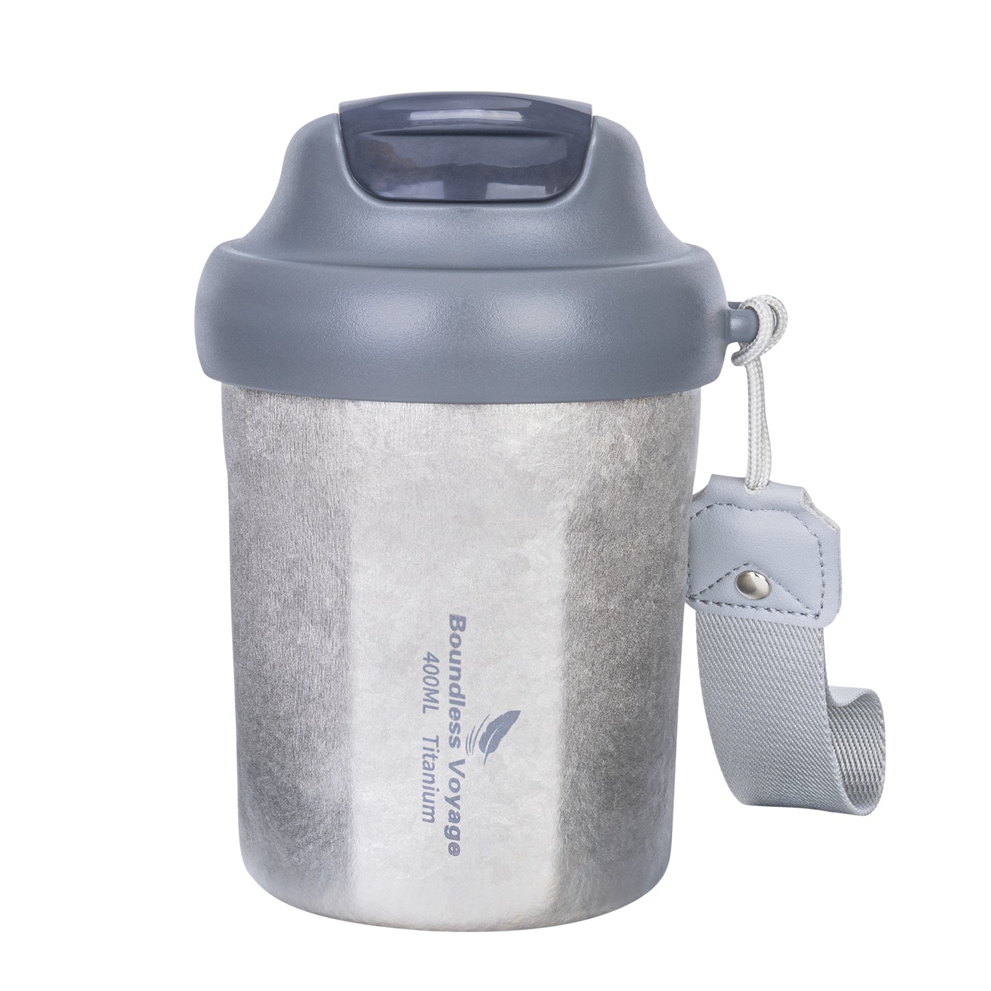 Boundless Voyage 400ml Titanium Vacuum Insulated Travel Coffee Mug , Spill-Proof Thermal Cup for Hot & Cold Drinks  Ti3236D