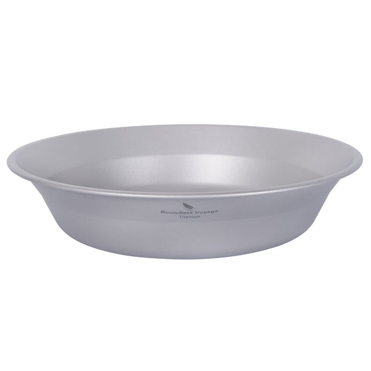 Boundless Voyage Ultralight Titanium Camping Dish Plate with Carry Bag, Portable Durable Outdoor Tableware for Camping, Hiking, Backpacking & Picnic Ti1112T