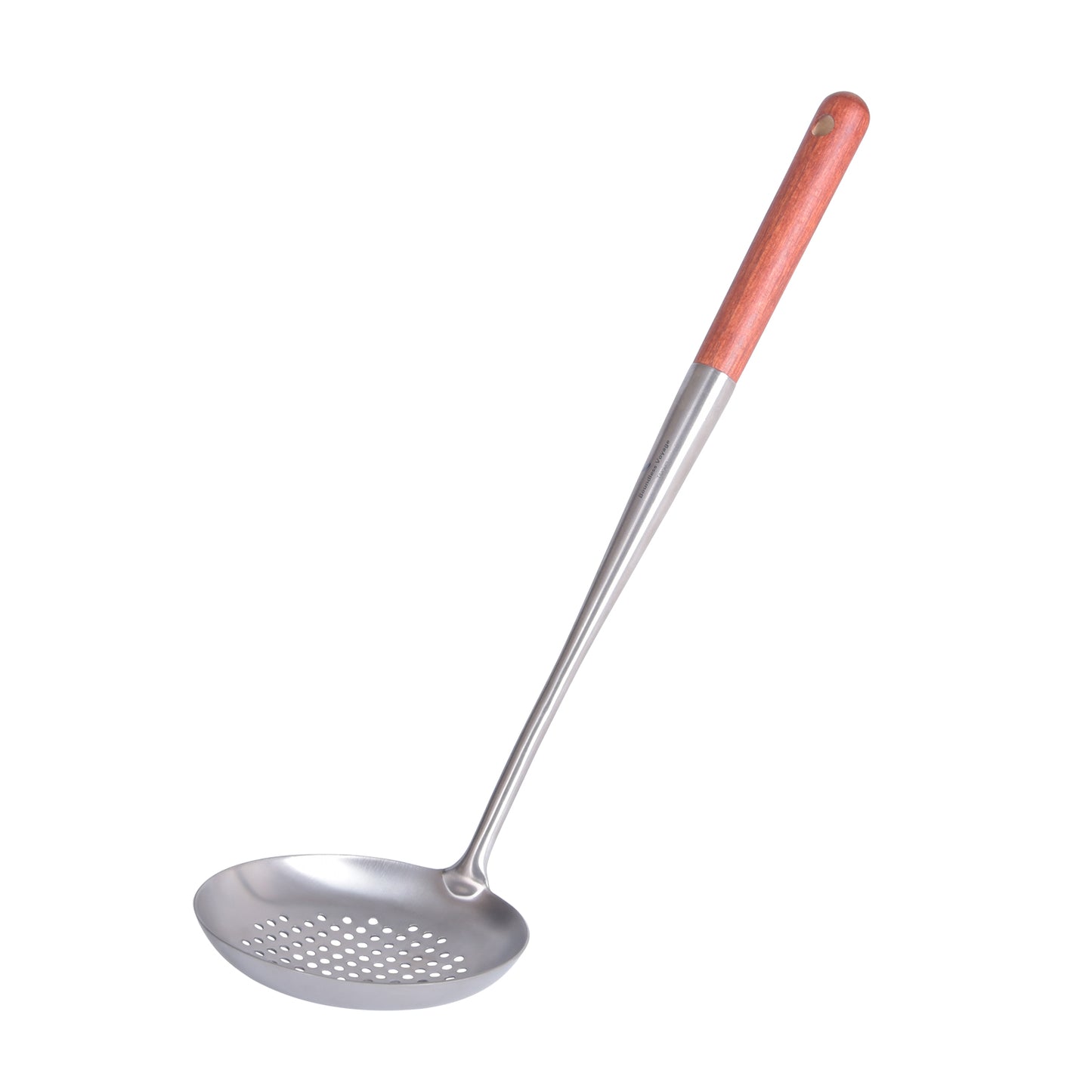 Boundless Voyage Pure Titanium Skimmer Spoon, Lightweight Strainer Colander Ladle with Wooden Handle, Durable Kitchen Cooking Tool for Home & Outdoor Ti5005P
