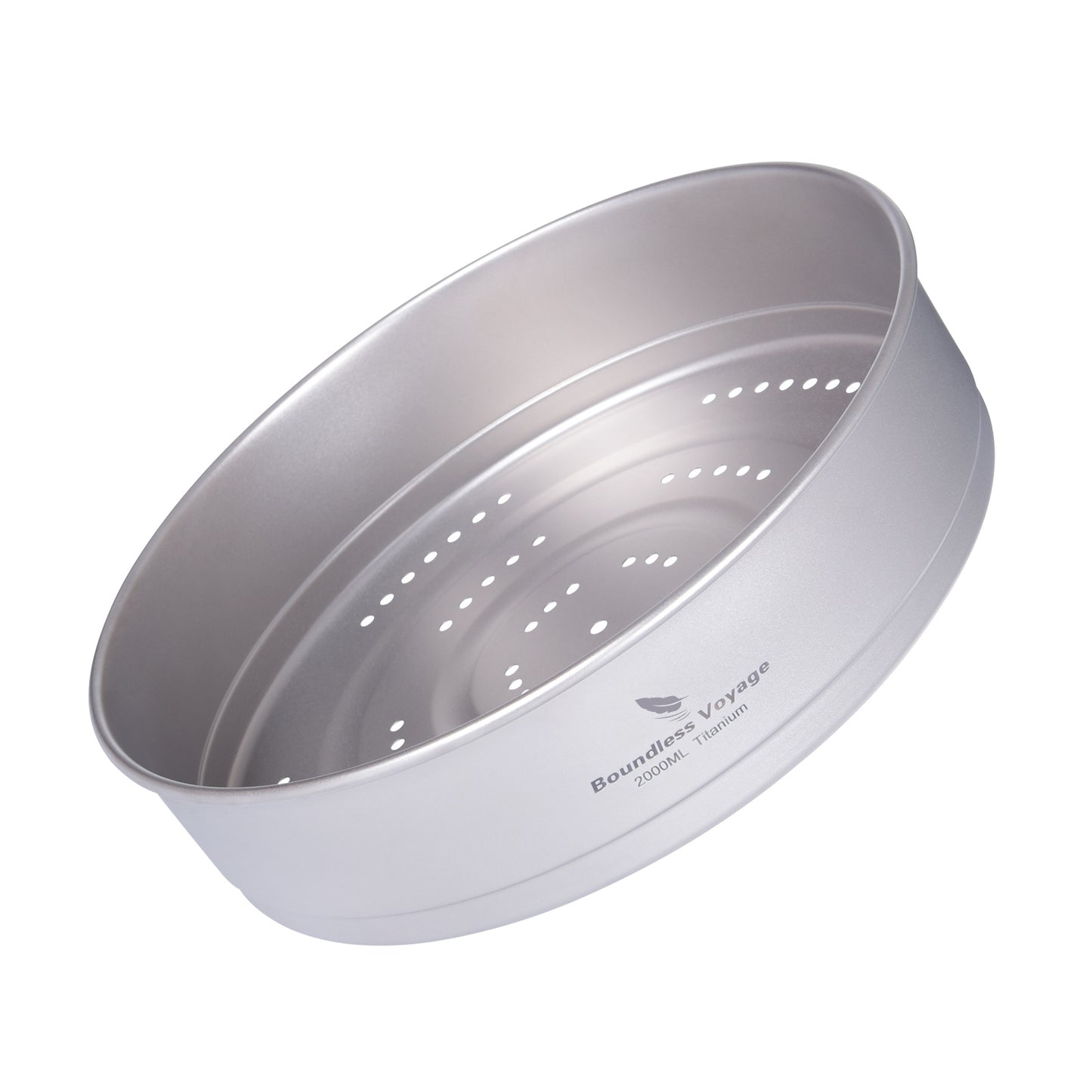 Boundless Voyage Titanium Food Steamer Pan & Stock Soup Pot, Portable Hanging Hot Pot Kitchenware for Outdoor Camping Picnic Travel Household Cooking Ti2112C- Ti2114C
