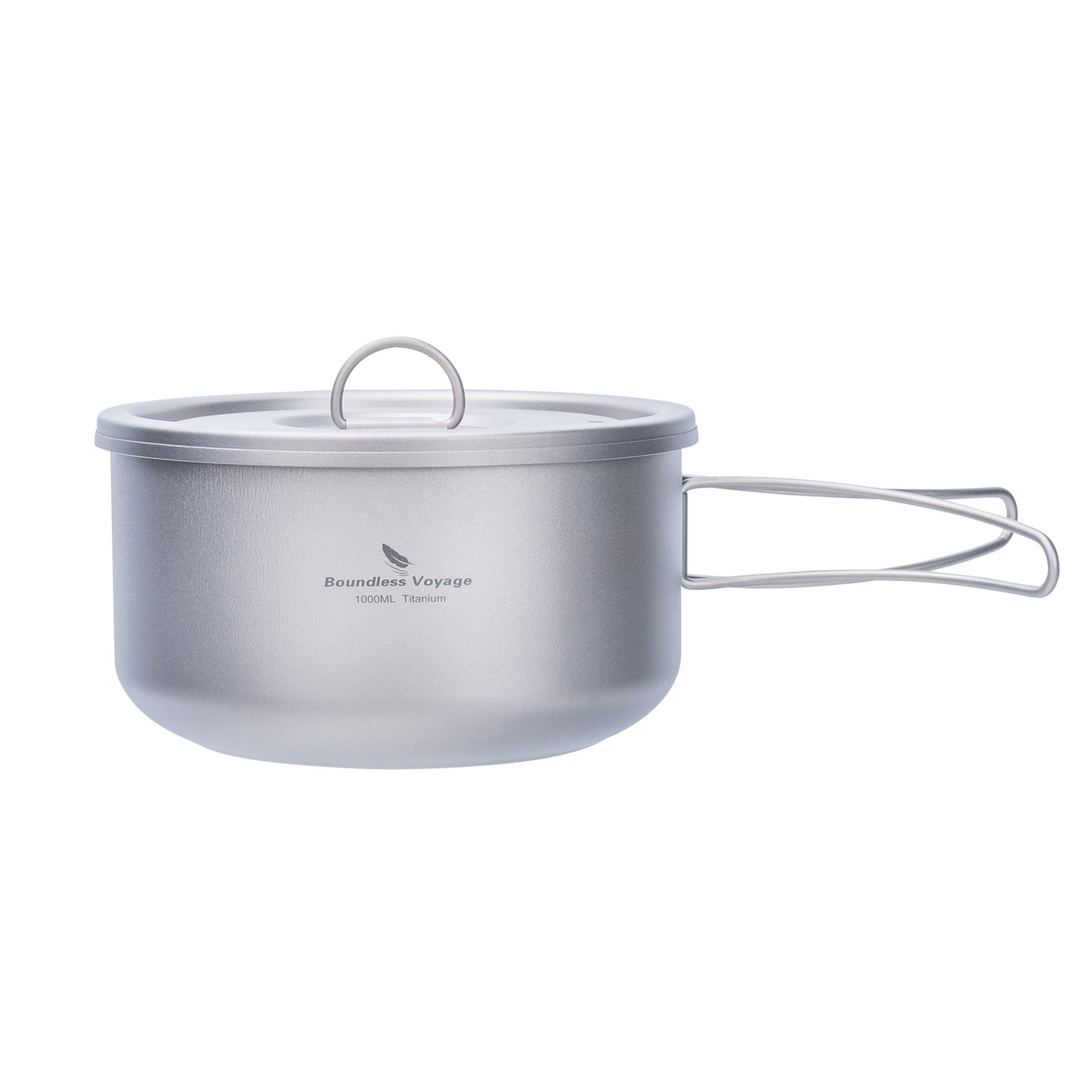 Boundless Voyage Titanium Pot with Lid Outdoor Camping Individual Soldier Pot Single Layer Lunch Box Ti2041C