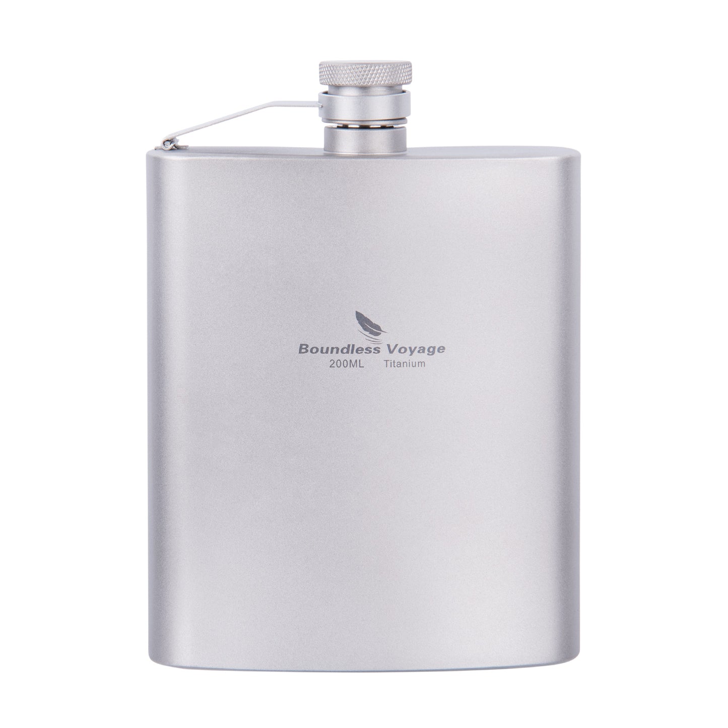 Boundless Voyage Titanium Ultralight Hip Flask 200ml Portable Wine Bottle with Funnel Camping Picnic Pocket Whiskey Alcohol Drinkware Accessories Ti3061D-Ti3062D