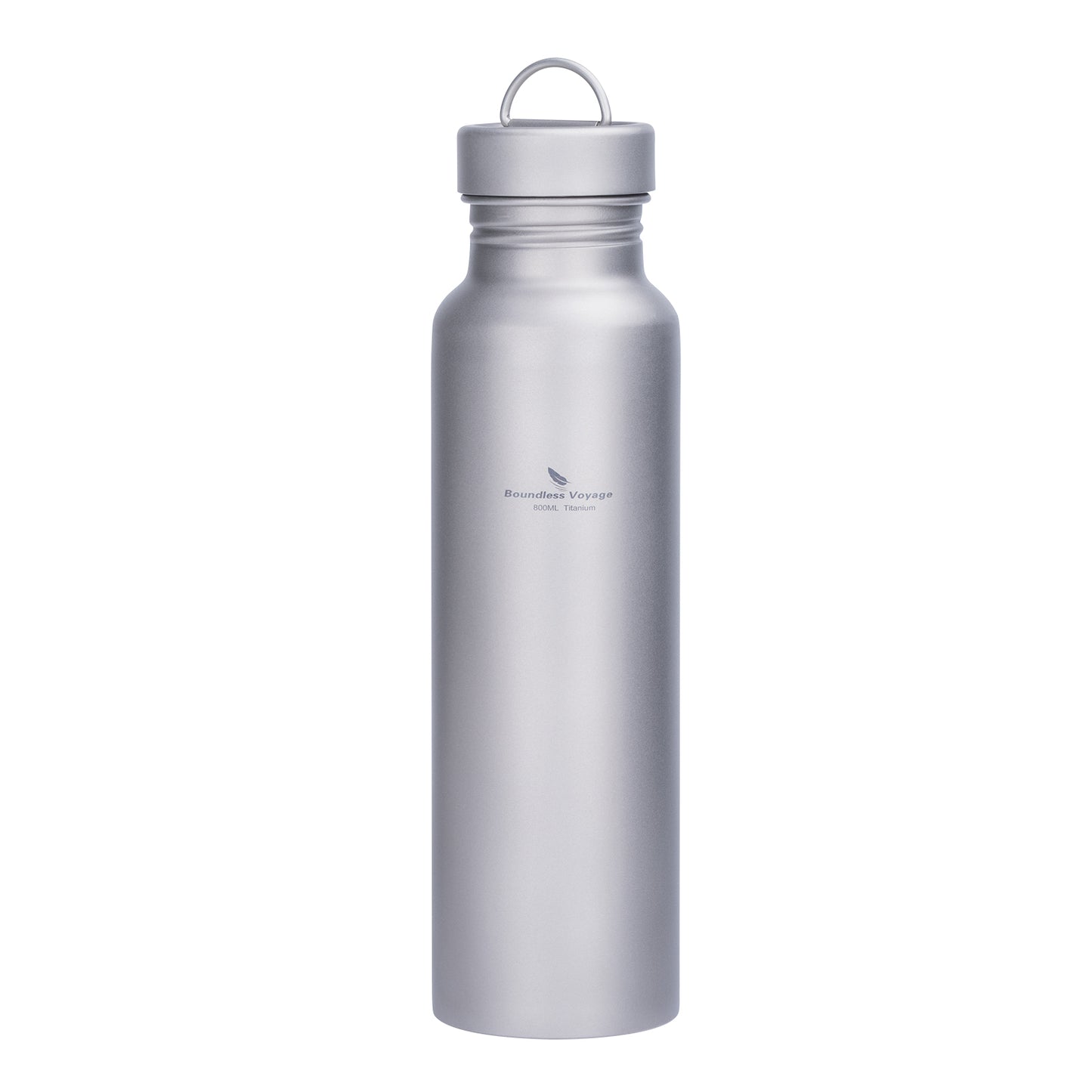 Boundless Voyage Titanium Sport Bottle 800ml with Leakproof Lid & Hook Camping Cycling Drinking Wide Mouth Single Layer Bottle Outdoor Travel Water Flask Pot Ultra-light 172g Ti3003D