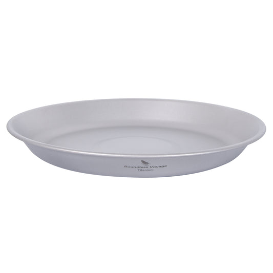 Boundless Voyage Ultralight Titanium Camping Dish Plate with Carry Bag, Portable Durable Outdoor Tableware for Camping, Hiking, Backpacking & Picnic Ti1111T
