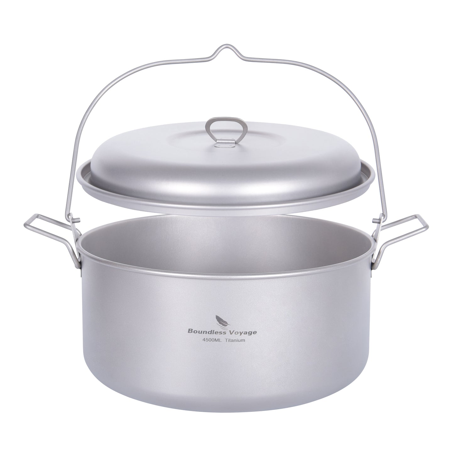 Boundless Voyage Titanium Food Steamer Pan & Stock Soup Pot, Portable Hanging Hot Pot Kitchenware for Outdoor Camping Picnic Travel Household Cooking Ti2112C- Ti2114C