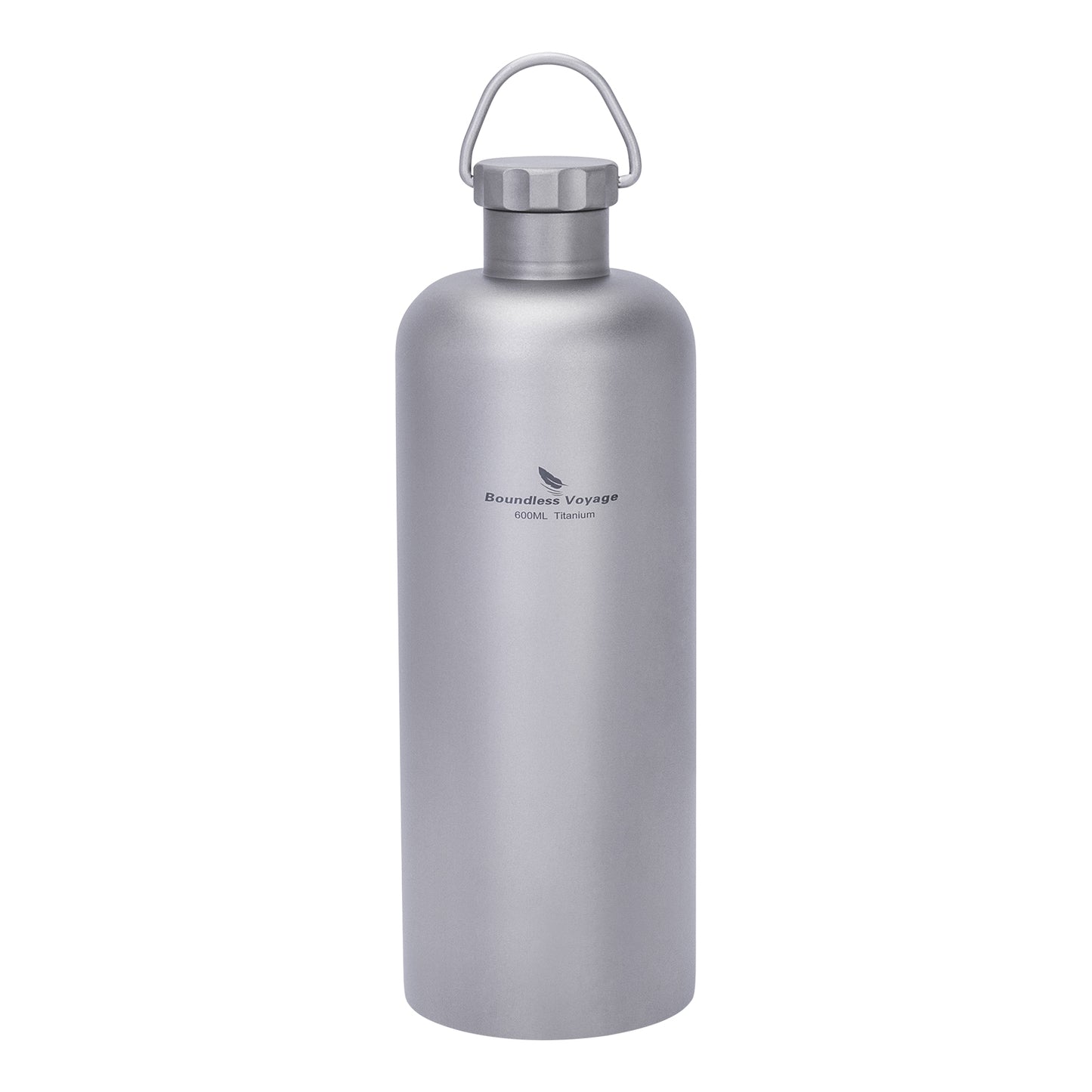 Boundless Voyage Titanium Water Bottle 600ml Ultralight Leak-Proof Lid, Durable & Corrosion Resistant, for Hiking, Camping, Travel & Everyday Use Ti3009D