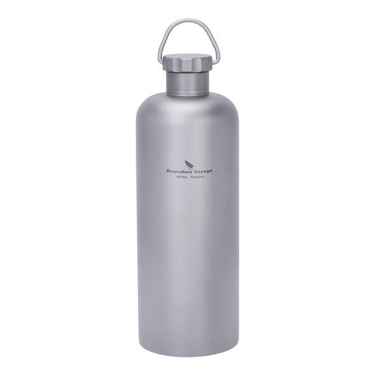 Boundless Voyage Titanium Water Bottle 600ml – Ultralight 146g, Leak-Proof