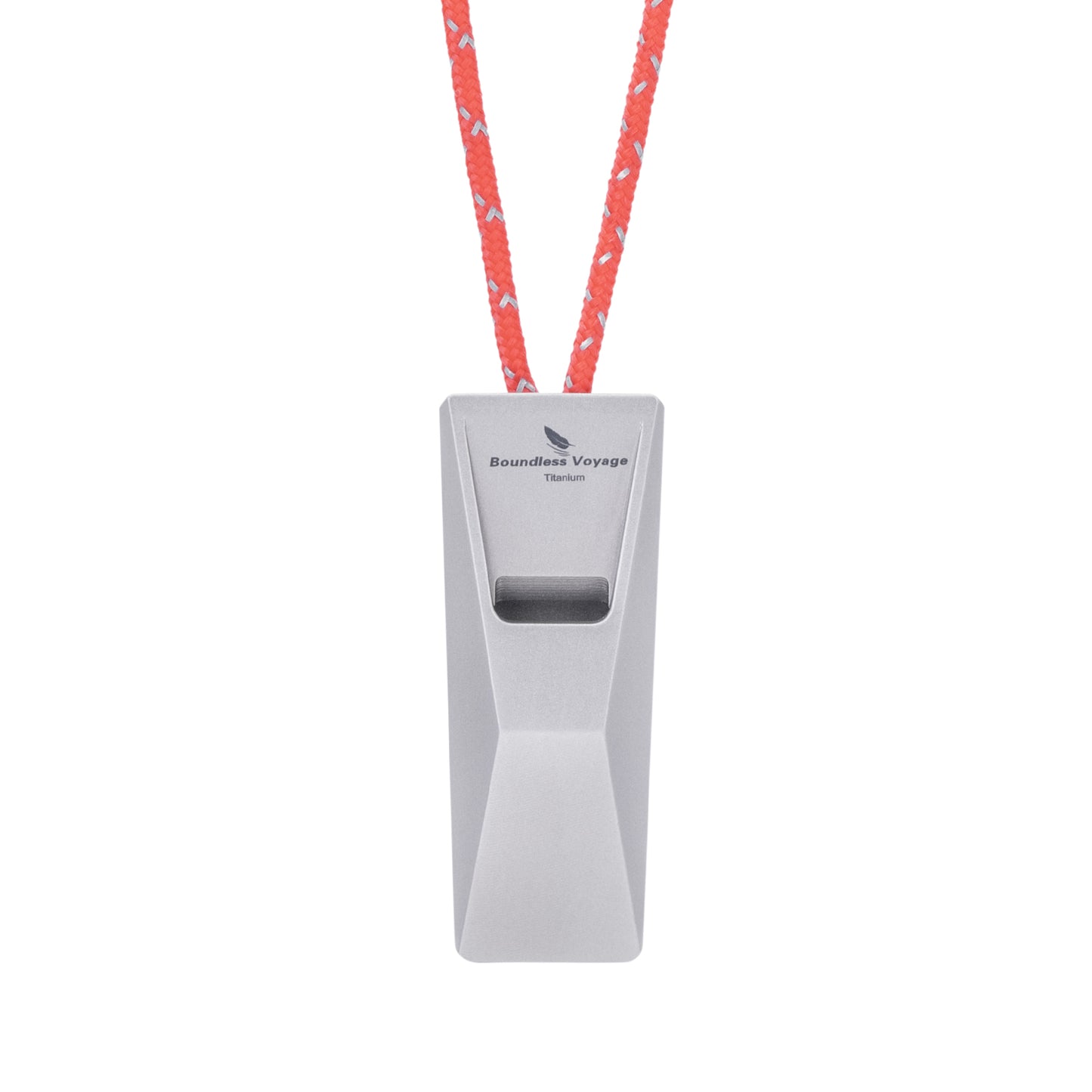 Boundless Voyage Titanium Whistle Emergency Survival Safety Whistles with Lanyard Loud for Outdoor Camping Hiking Coaches Training Sports Keychain Whistle Ti9023O
