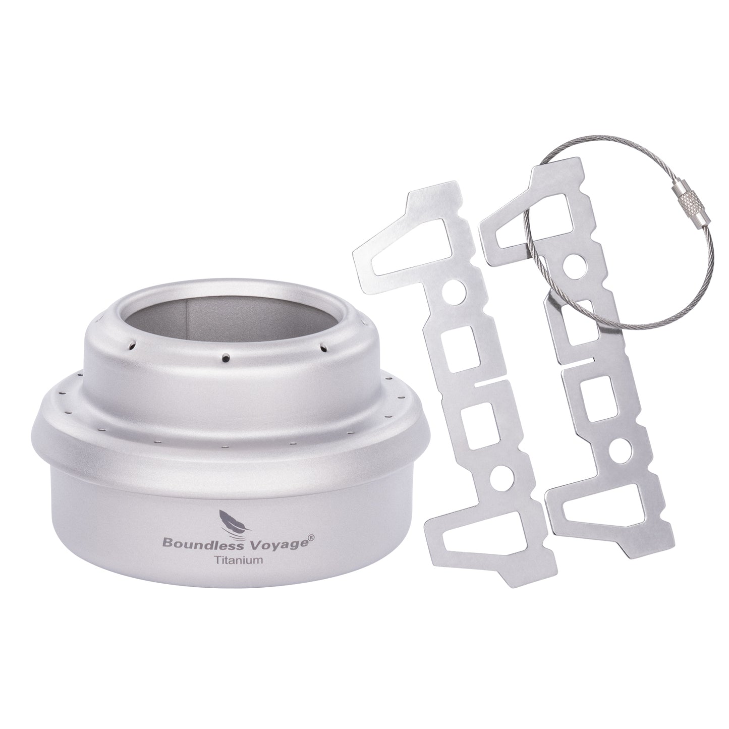Boundless Voyage Mini Titanium Alcohol Spirit Stove | Ultralight Portable Camping Alcohol Burner, Outdoor Cooker for Backpacking Picnic Travel Ti2001C