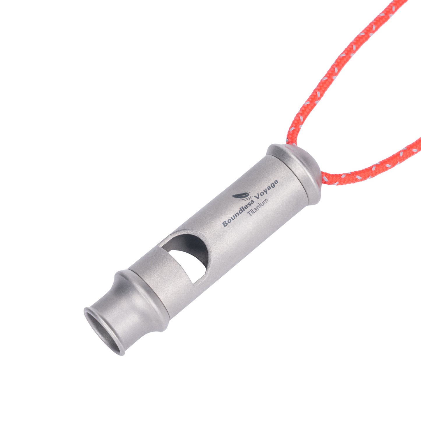Boundless Voyage Titanium Whistle Emergency Survival Safety Whistles with Lanyard Loud for Outdoor Camping Hiking Coaches Training Sports Keychain Whistle Ti9019O