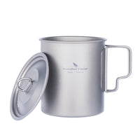 Boundless Voyage750ml Single Wall Titanium Cup with Lid | Ultralight Portable Camping Mug Pot for Tea Coffee EDC Hiking Ti3037D