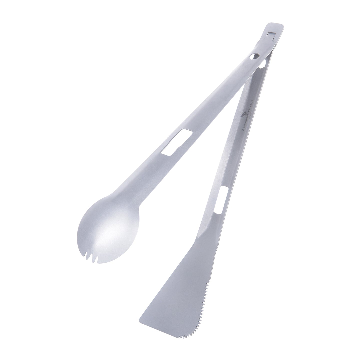 Boundless Voyage Titanium Alloy 4-in-1 Multi Utensil, Integrated Tong Spork Shovel Spatula, Lightweight Portable Cookware for Camping Backpacking Travel Outdoor Cooking Ti1080T