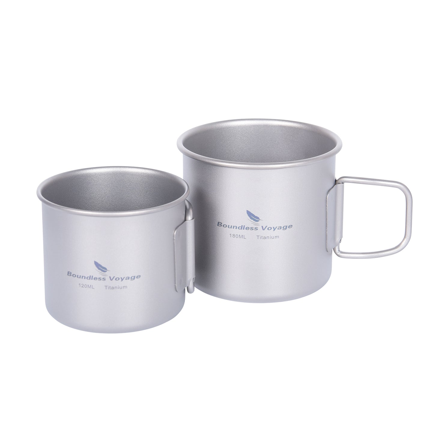 Boundless Voyage Ultralight Titanium Cup 120ml / 180ml, Lid-Free Portable Tea Wine Beer Coffee Mug for Outdoor Camping Travel Ti3053D