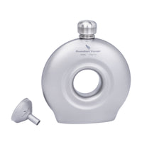 Boundless Voyage 180ml Titanium Hip Flask with Funnel Set Round Wine Bottle Special-shaped Small Pocket Flask Liquor Ti3067D