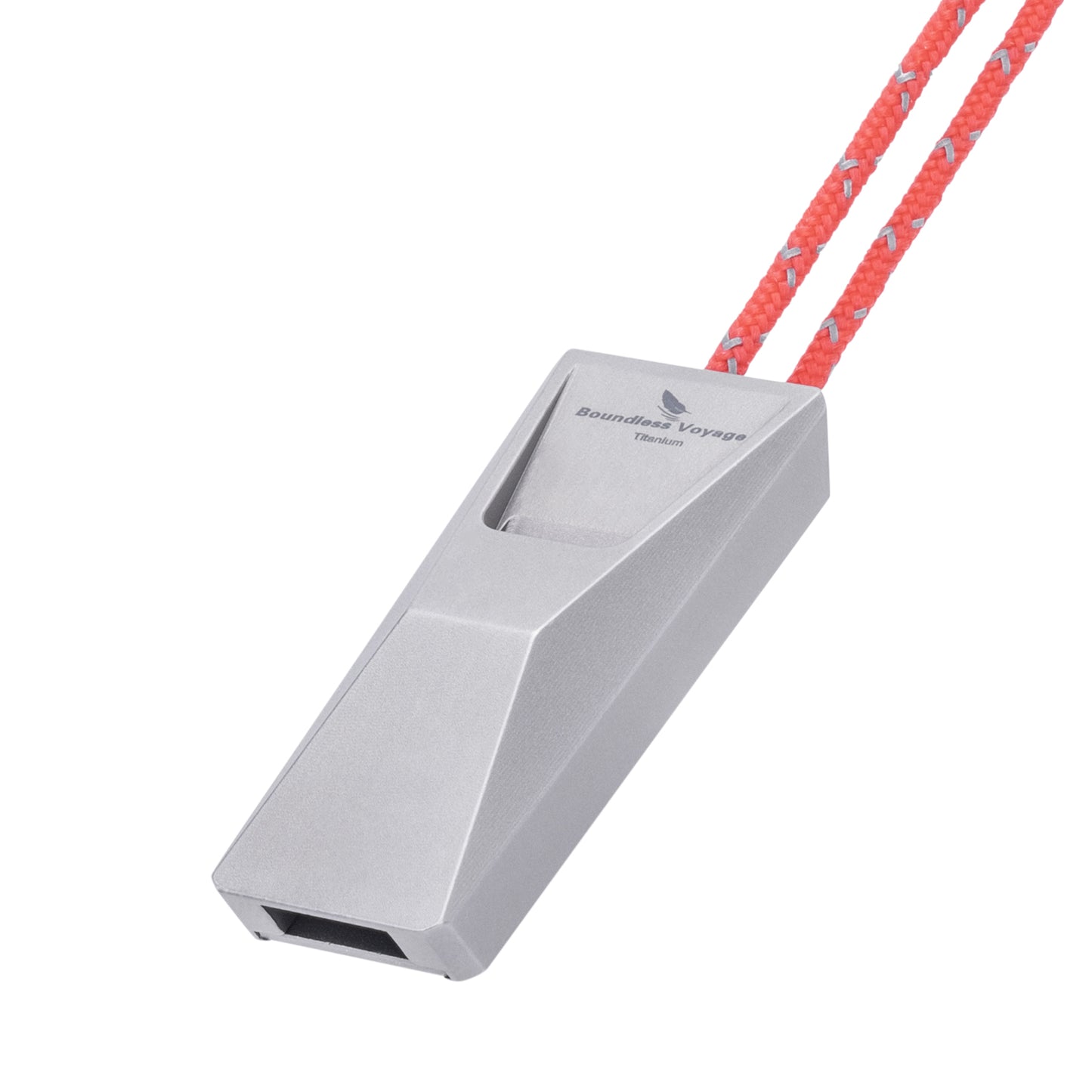 Boundless Voyage Titanium Whistle Emergency Survival Safety Whistles with Lanyard Loud for Outdoor Camping Hiking Coaches Training Sports Keychain Whistle Ti9023O