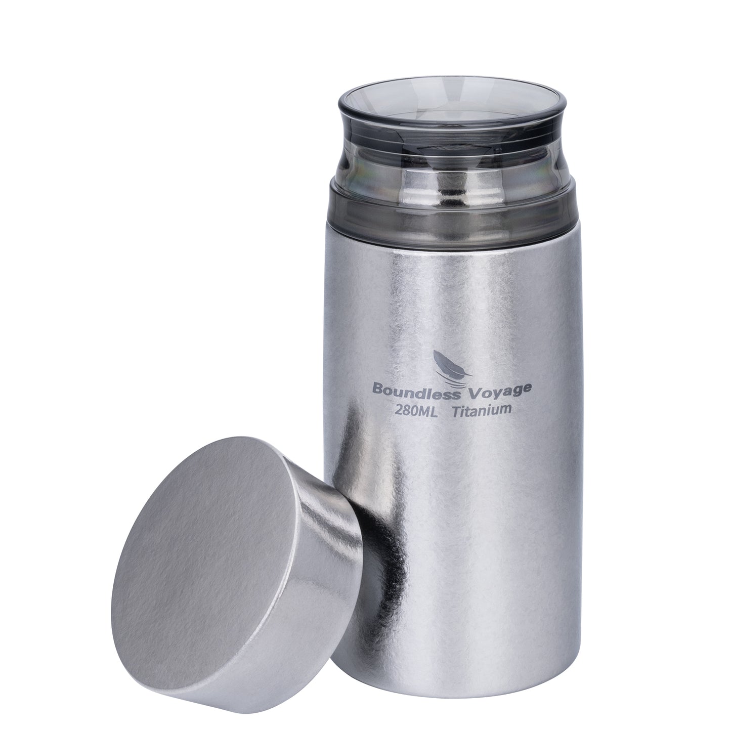 Boundless Voyage 280ml Mini Titanium Vacuum Insulated Bottle , Portable Travel Coffee Water Cup for Girls &amp; Daily Outdoor Ti3014D