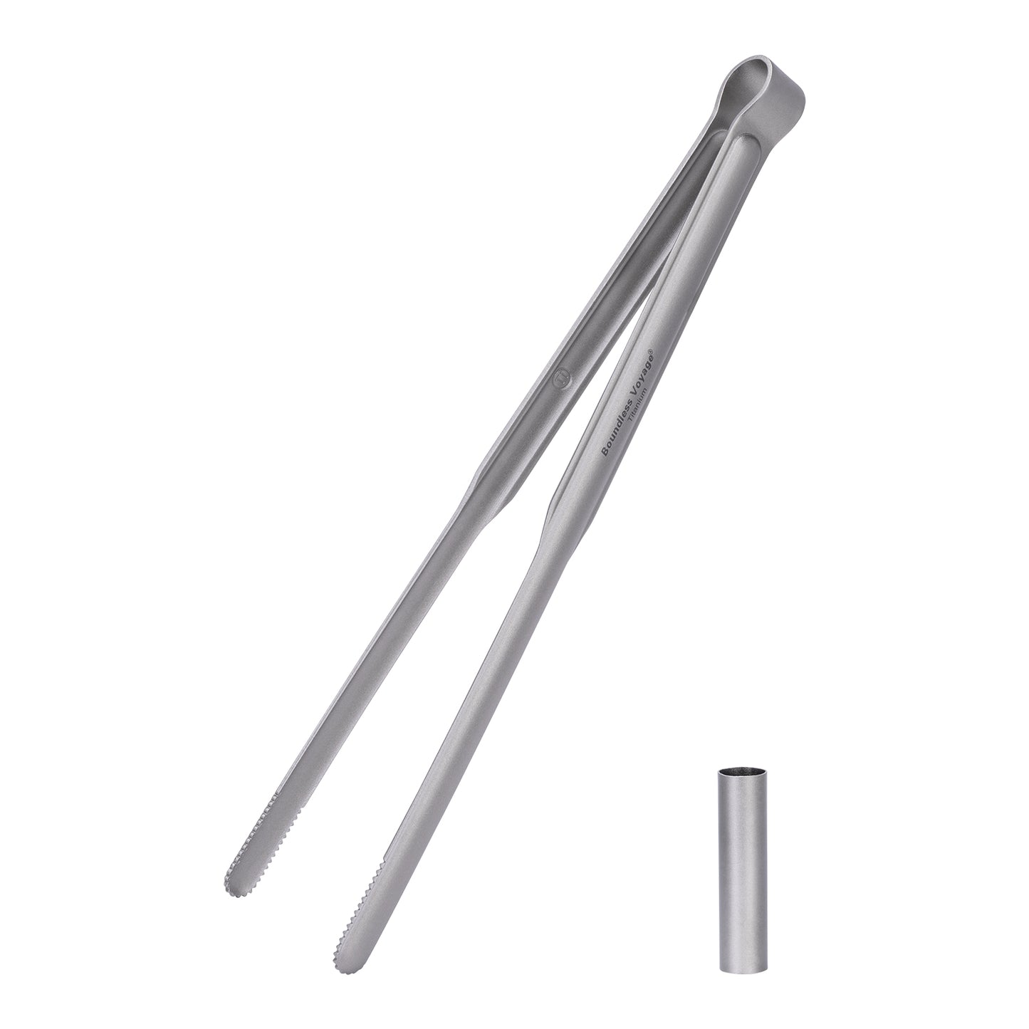 Boundless Voyage Titanium BBQ Tongs, Ultralight Heat-Resistant Rustproof Grilling Tongs for Camping Hiking Outdoor Cooking Ti1014T