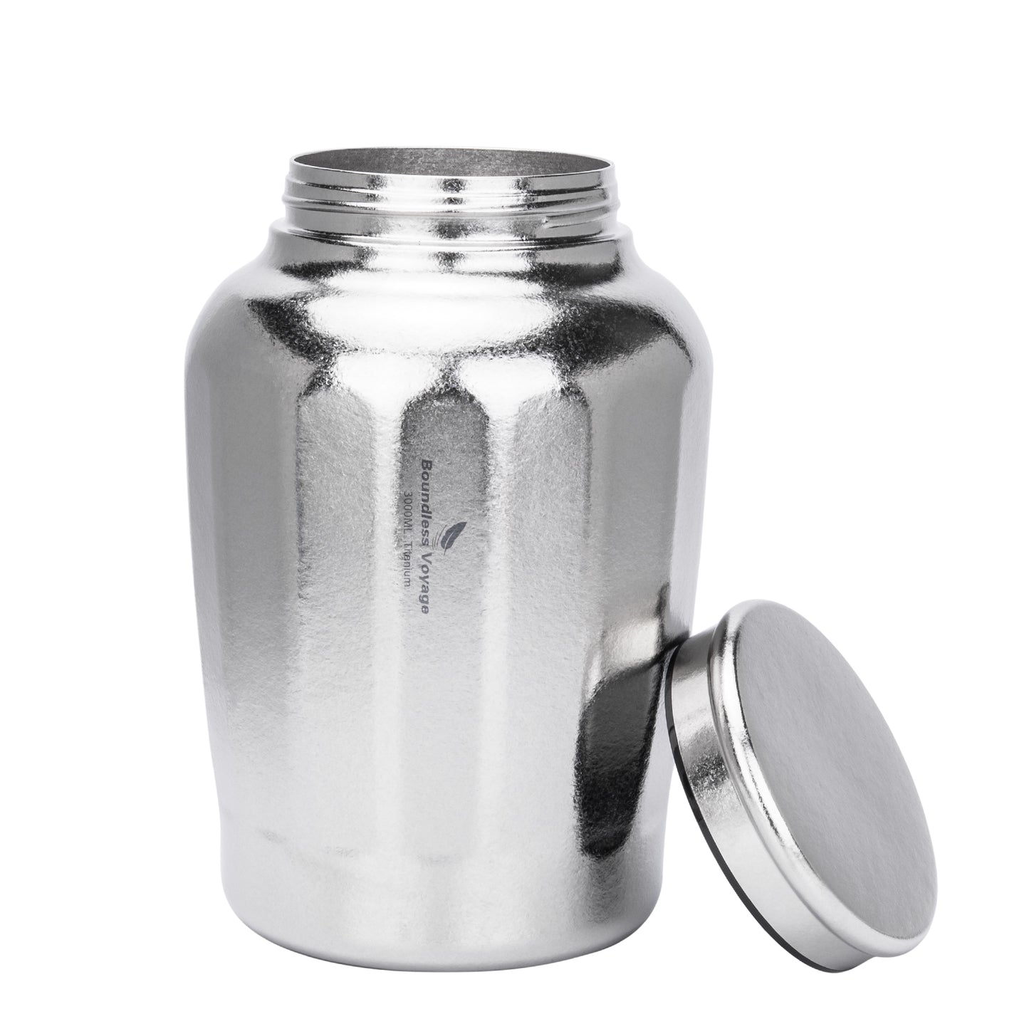 Boundless Voyage 3000ML Pure Titanium Airtight Storage Canister, Large Capacity Sealed Tea Coffee Container, Lightweight Food Storage Jar for Grains Nuts, Home & Camping Use Ti3212A