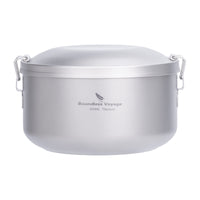 Boundless Voyage Outdoor Titanium Lunch Box Salad Soup Bowl with Lid Daily Separated Multi-layer Office Worker Bento Box Uncoated Ti1095T