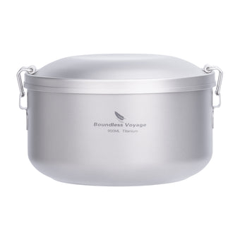 compare product Boundless Voyage Outdoor Titanium Lunch Box Salad Soup Bowl with Lid Daily Separated Multi-layer Office Worker Bento Box Uncoated Ti1095T