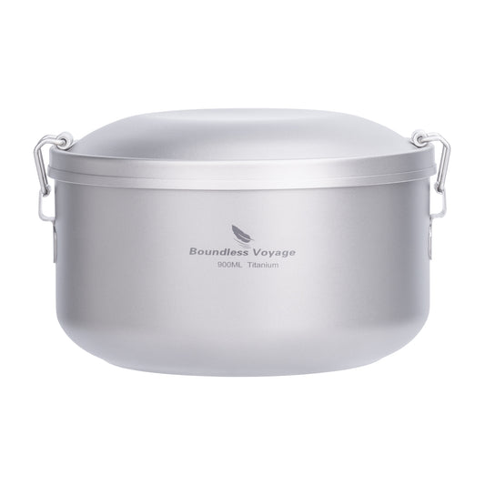 Boundless Voyage Titanium Lunch Box with Lid, Multi-Layer Separated Bento Box for Office, Outdoor Camping & Daily Use, Uncoated Ultralight Ti1095T