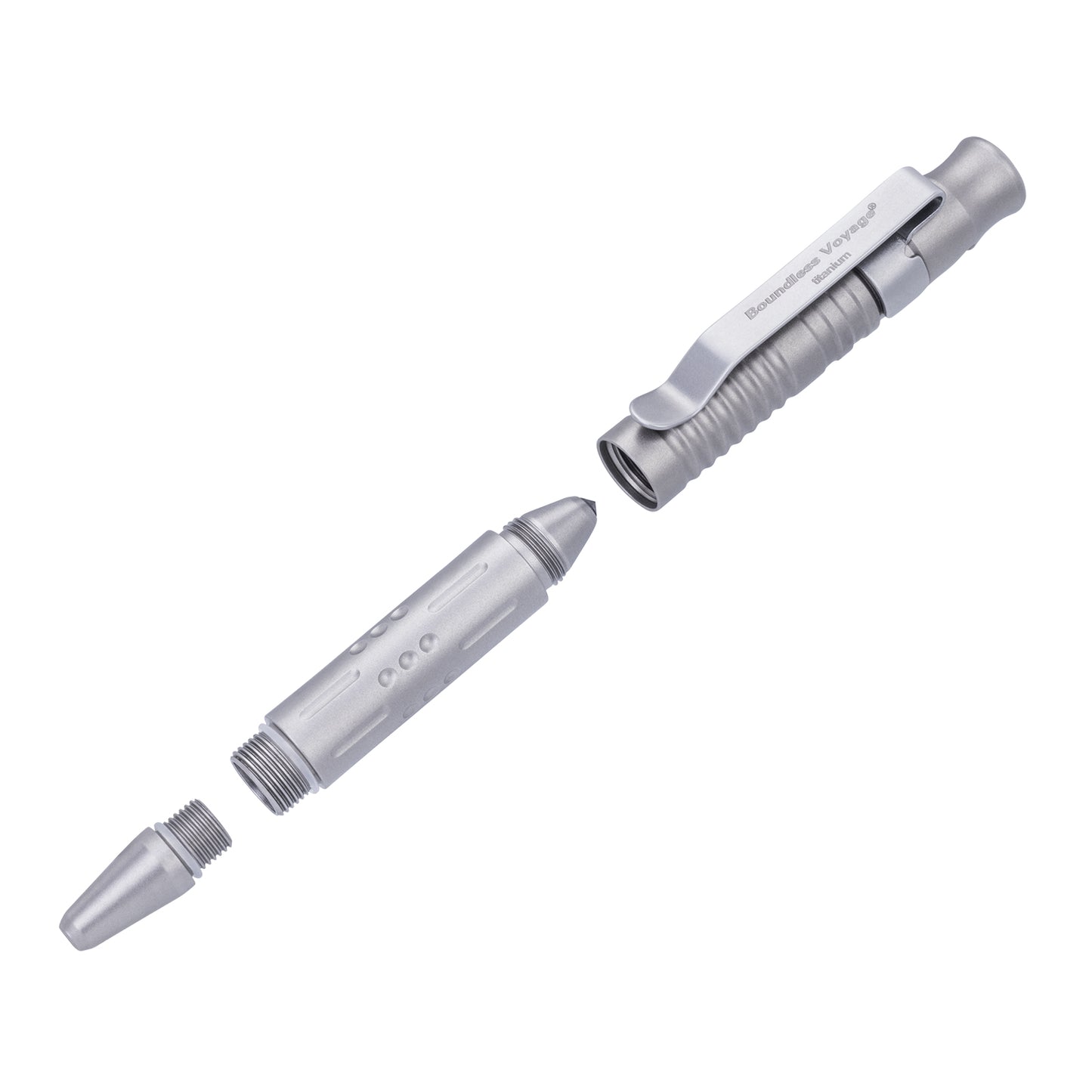 Boundless Voyage Titanium Multifunctional Pen 3-in-1 Outdoor Whistle + Car Window Breaker + Survival Self-Defense Tool Ti9025O