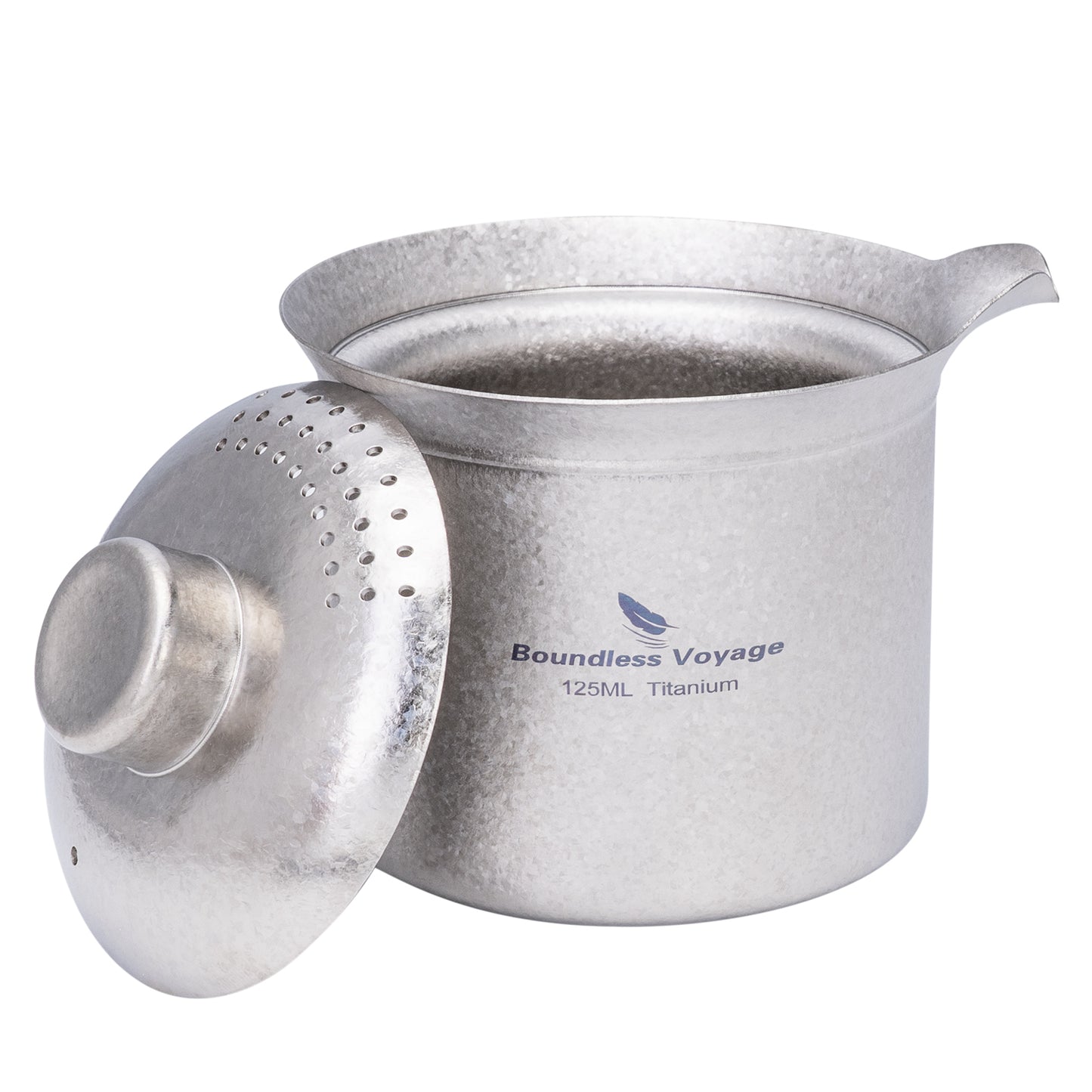 Boundless Voyage Titanium Double-Layer Tea Maker, Ultralight Portable Camping Teapot for Outdoor Tea Brewing  Ti3145D
