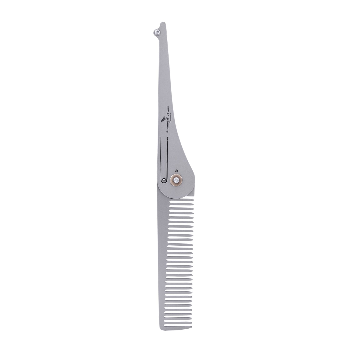 Boundless Voyage Titanium Foldable Comb, Ultralight Compact Folding Pocket Hair Comb for Outdoor Camping, Travel, Hiking and Daily‑Carry Ti9011A