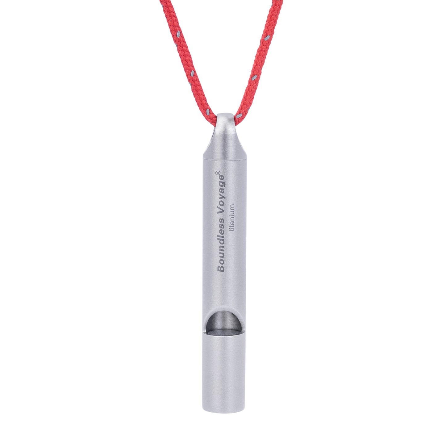 Boundless Voyage Titanium Whistle Emergency Survival Safety Whistles with Lanyard Loud for Outdoor Camping Hiking Coaches Training Sports Keychain Whistle Ti9014O