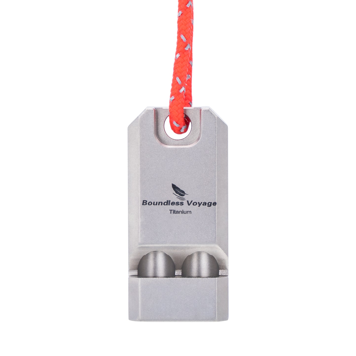 Boundless Voyage Titanium Whistle Emergency Survival Safety Whistles with Lanyard Loud for Outdoor Camping Hiking Coaches Training Sports Keychain Whistle Ti9021O