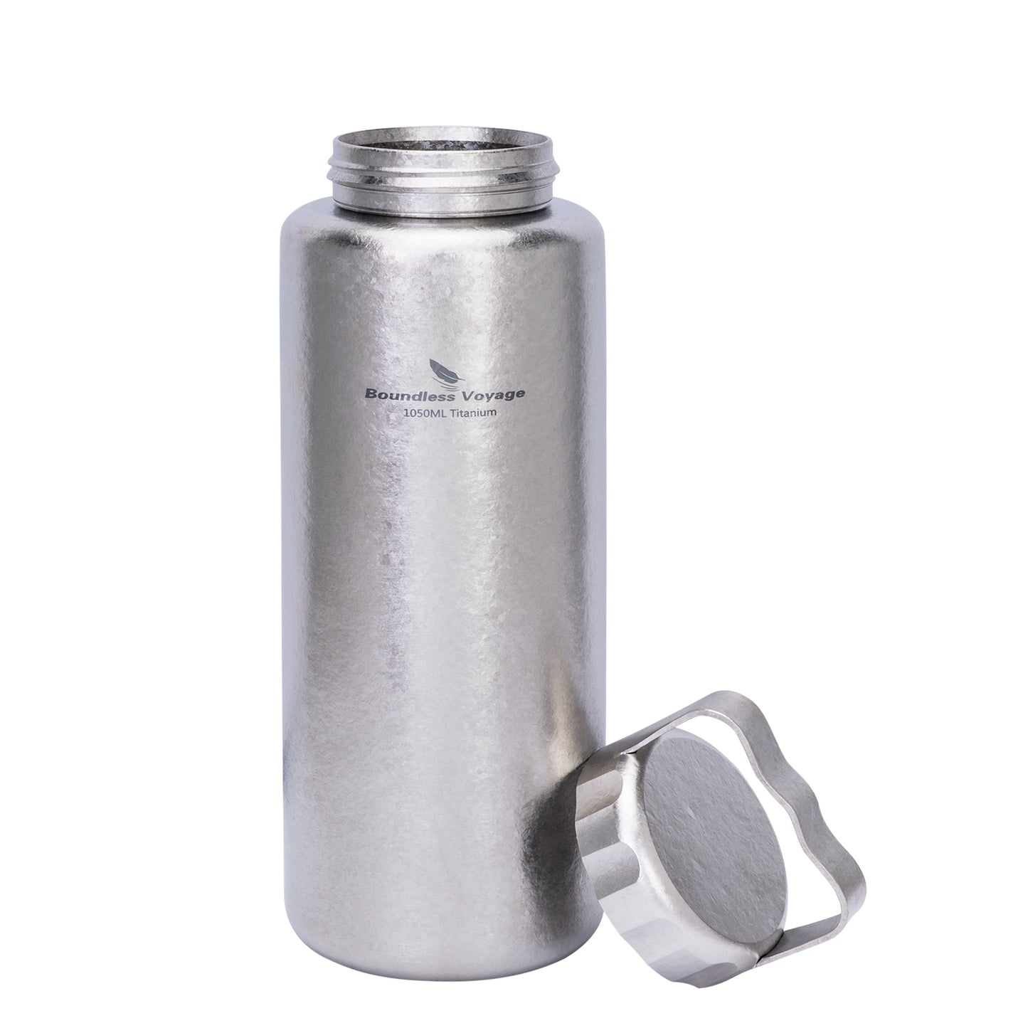 Boundless Voyage Titanium Water Bottle 1050ml/35.5 oz with Handle Outdoor Leak-Proof Wide Mouth Sport Drinking Bottle Camping Tea Coffee Canteen Kettle for Hiking Climbing Running Ti3006D