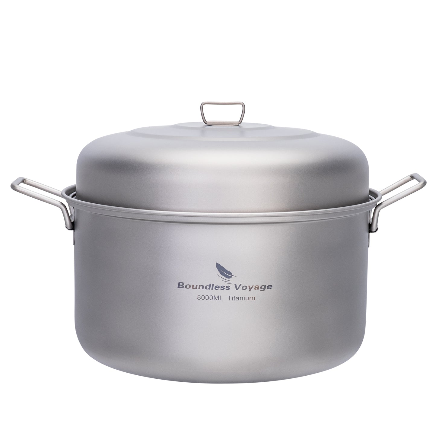 Boundless Voyage Titanium Steamer & Soup Hanging Pot, Lightweight Portable Cookware Kit for Outdoor Camping Hiking Picnic Travel & Household Kitchen Ti2115C