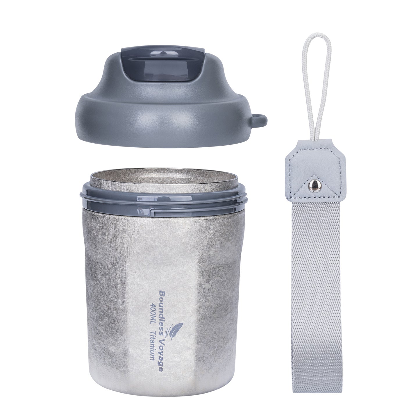 Boundless Voyage 400ml Titanium Vacuum Insulated Travel Coffee Mug , Spill-Proof Thermal Cup for Hot & Cold Drinks  Ti3236D
