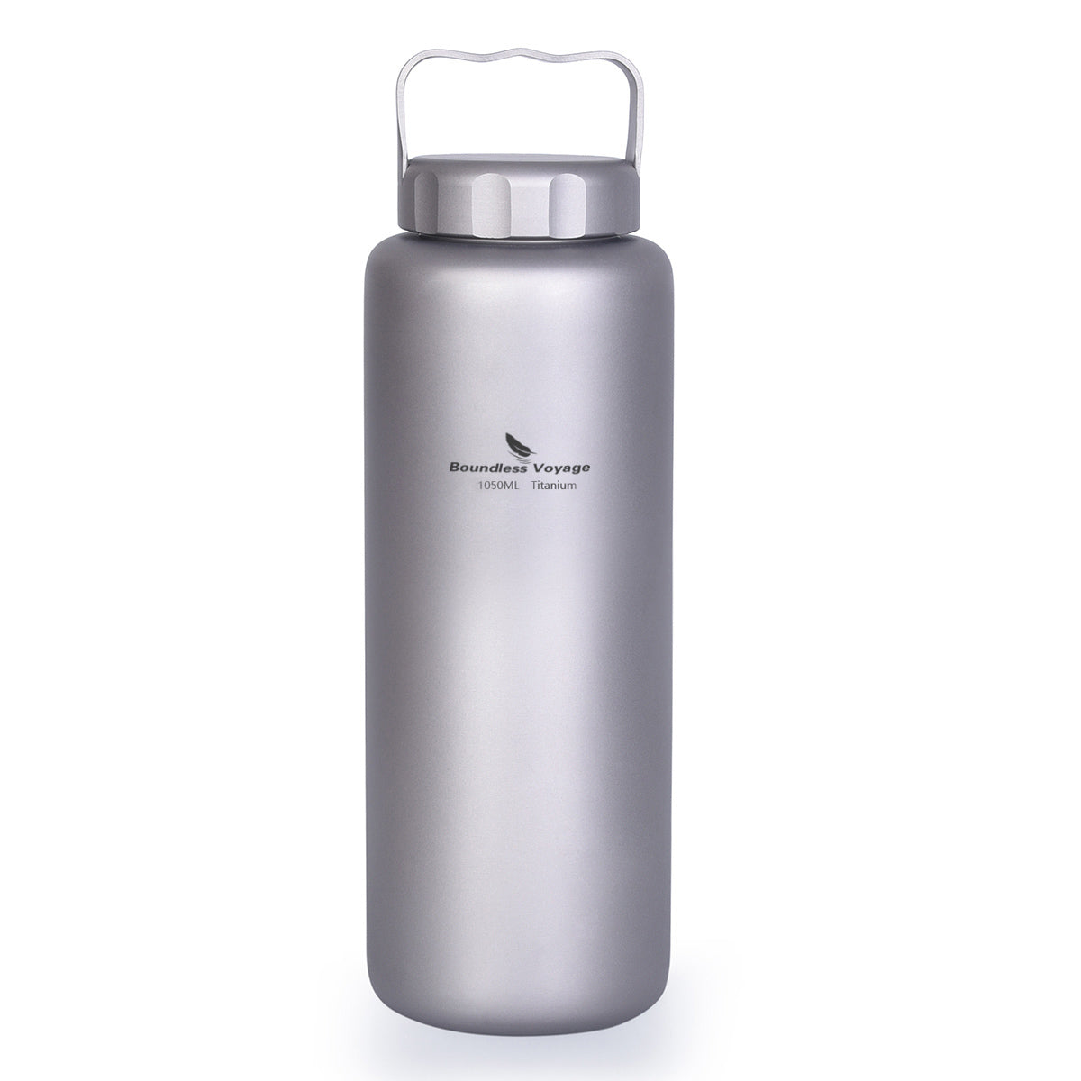 Boundless Voyage Titanium Water Bottle 1050ml/35.5 oz with Handle Outdoor Leak-Proof Wide Mouth Sport Drinking Bottle Camping Tea Coffee Canteen Kettle for Hiking Climbing Running Ti3006D