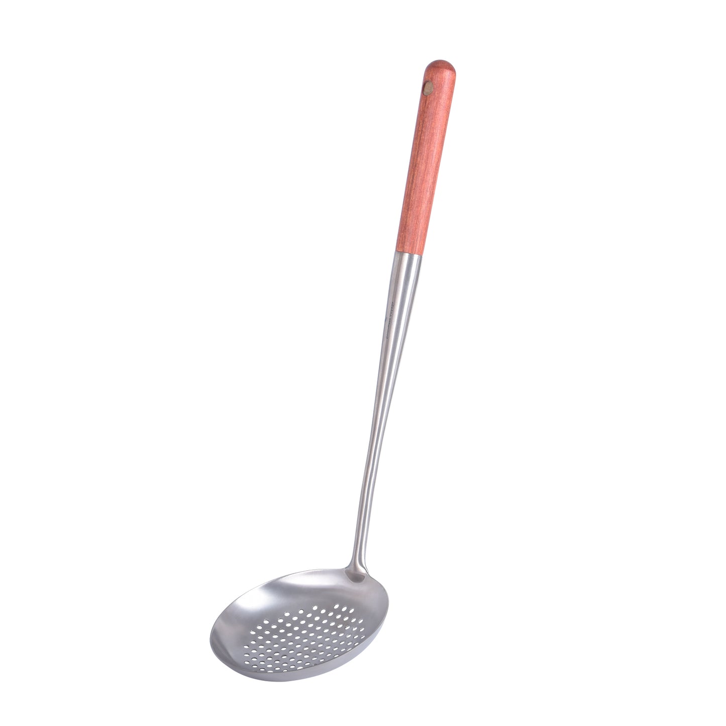 Boundless Voyage Pure Titanium Skimmer Spoon, Lightweight Strainer Colander Ladle with Wooden Handle, Durable Kitchen Cooking Tool for Home & Outdoor Ti5005P