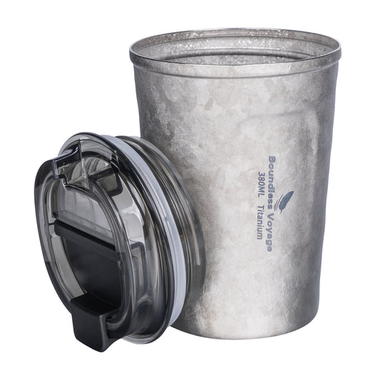 Boundless Voyage 380ml Titanium Insulated Drinking Cup Double Wall Vacuum Travel Coffee Tea Water Mug