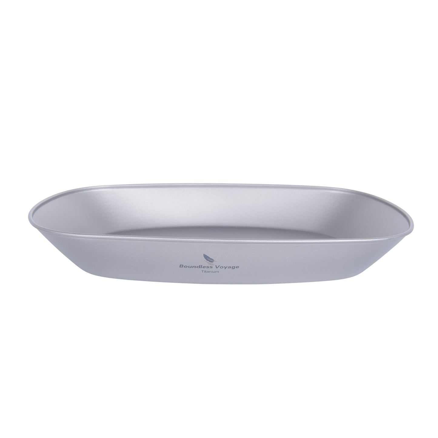 Boundless Voyage Ultralight Pure Titanium Plate, Portable Outdoor Camping Dish with Mesh Carry Bag for Hiking Backpacking Picnic Daily‑Use Tableware Ti1114T