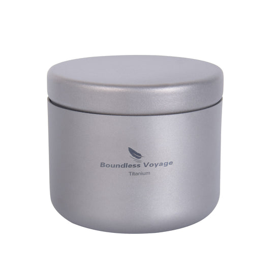 Boundless Voyage Titanium Tea Caddy Canister, Portable Food Storage Jar for Tea, Coffee & Spices Ti3200D/Ti3208D-Ti3210D