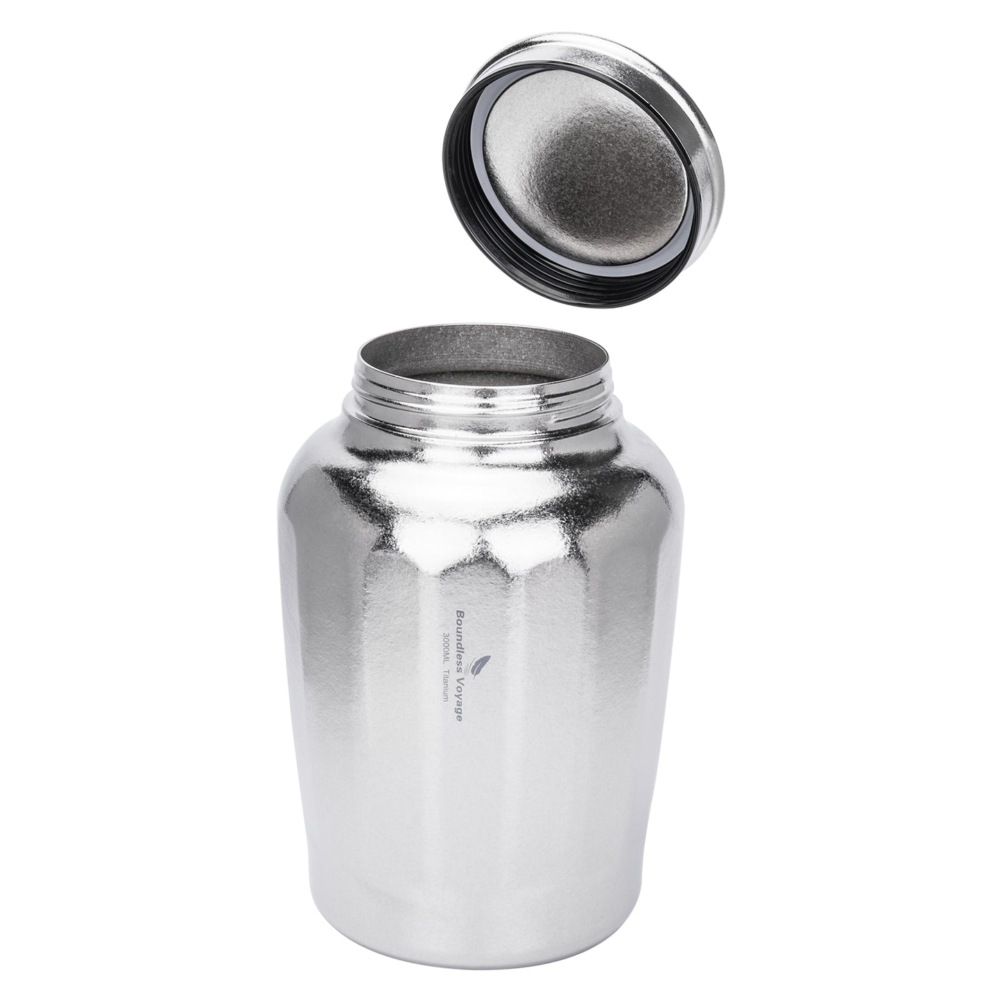 Boundless Voyage 3000ML Pure Titanium Airtight Storage Canister, Large Capacity Sealed Tea Coffee Container, Lightweight Food Storage Jar for Grains Nuts, Home & Camping Use Ti3212A
