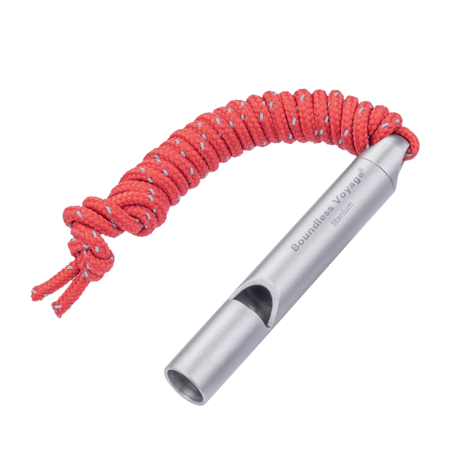 Boundless Voyage Titanium Whistle Emergency Survival Safety Whistles with Lanyard Loud Ti9014O