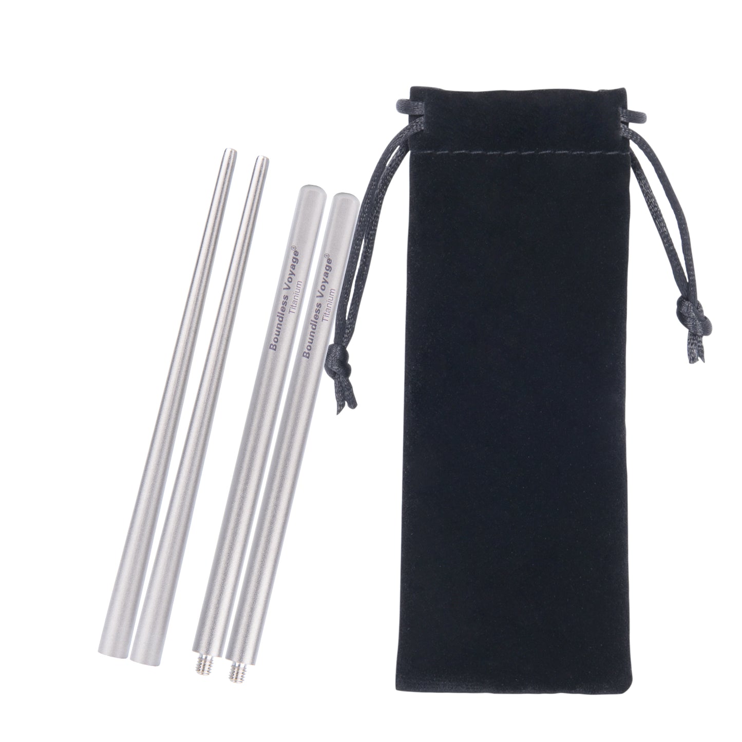 Boundless Voyage Pure Titanium Telescopic Foldable Chopsticks | Ultralight Portable Reusable Cutlery for Camping Hiking Travel Picnic Ti1007T