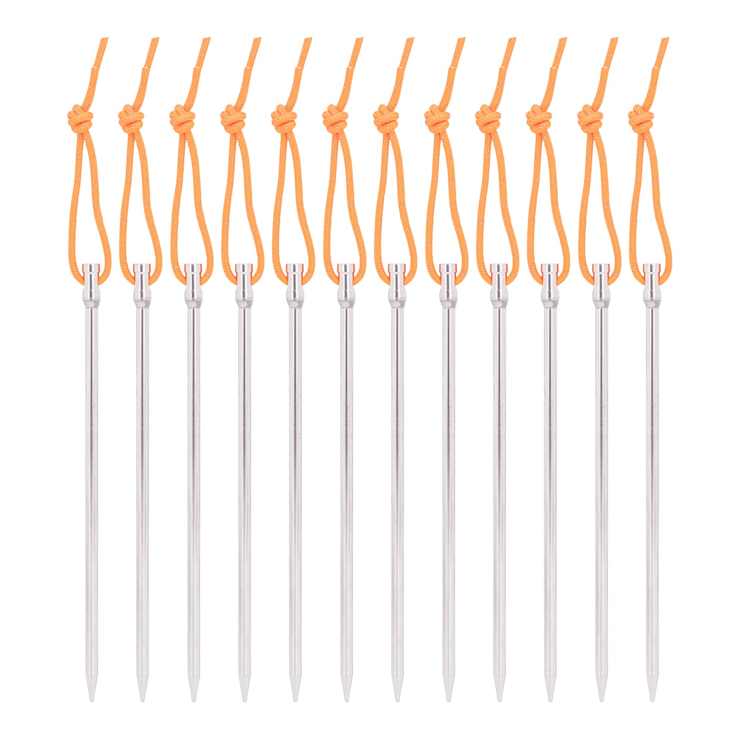 Boundless Voyage 16.5cm Titanium Alloy Tent Stakes | Ultralight Heavy Duty Ground Pegs, Portable Outdoor Camping Accessories, 4Pcs/8Pcs/12Pcs Optional Packs Ti4005P