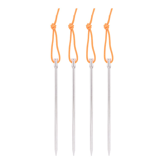 Boundless Voyage 16.5cm Titanium Alloy Tent Stakes | Ultralight Heavy Duty Ground Pegs, Portable Outdoor Camping Accessories, 4Pcs/8Pcs/12Pcs Optional Packs Ti4005P