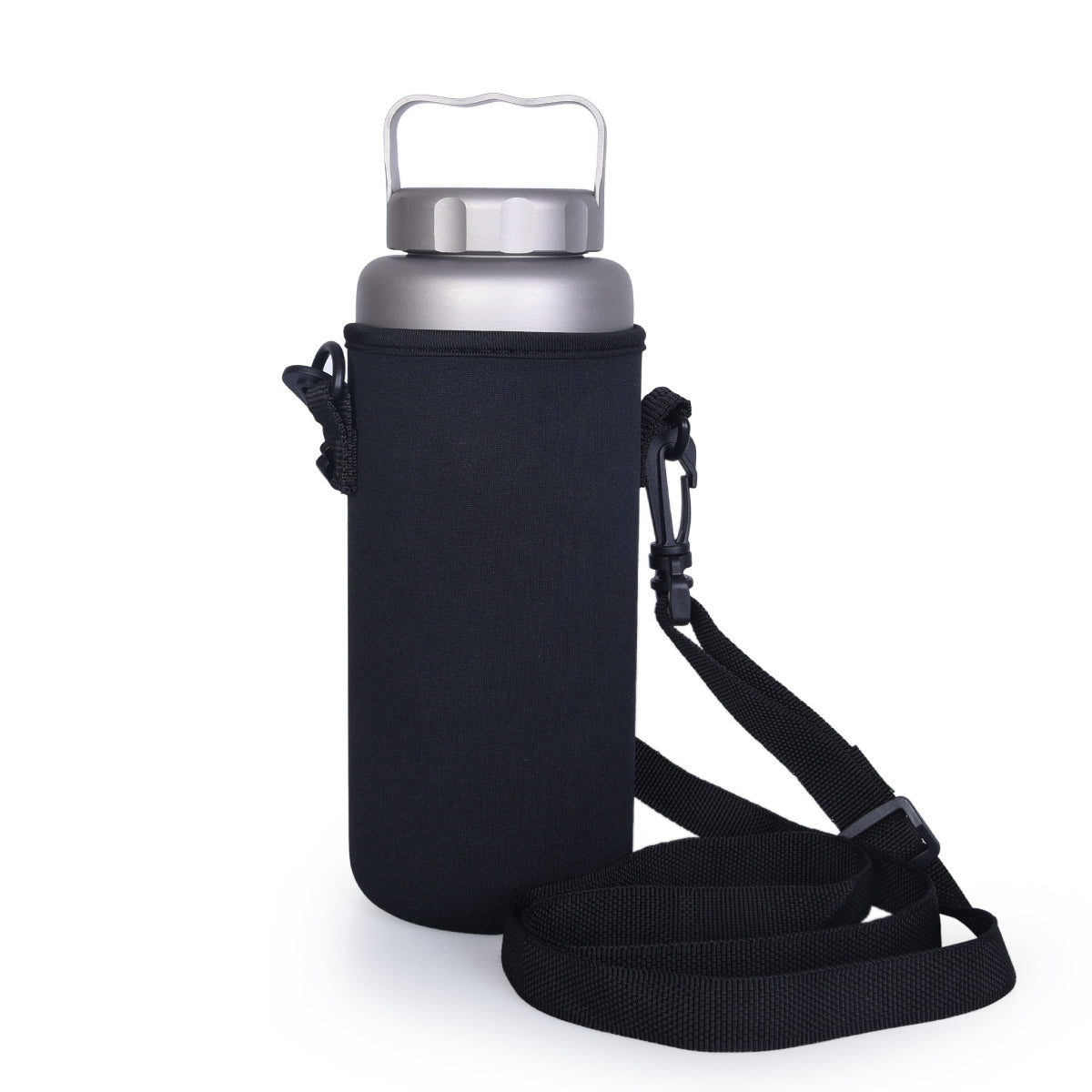 Boundless Voyage Titanium Water Bottle 1050ml/35.5 oz with Handle Outdoor Leak-Proof Wide Mouth Sport Drinking Bottle Camping Tea Coffee Canteen Kettle for Hiking Climbing Running Ti3006D