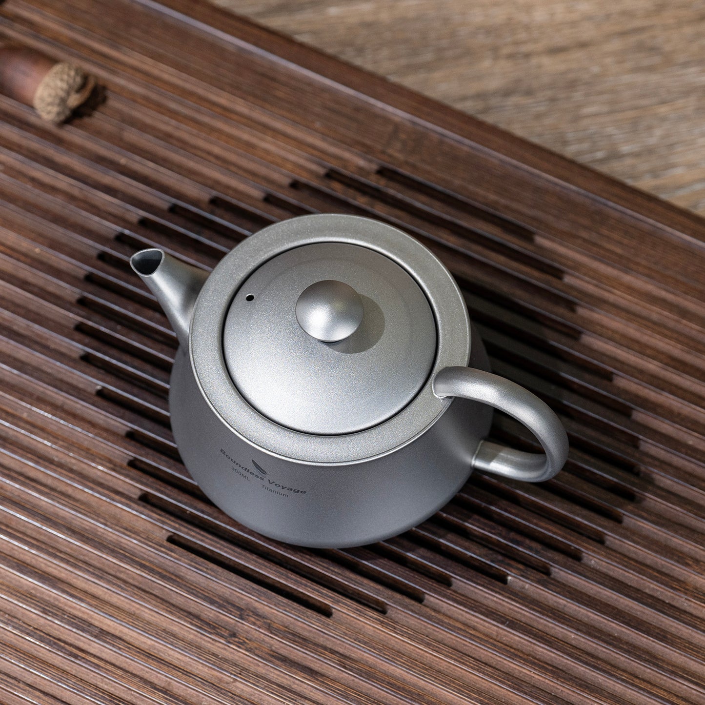Boundless Voyage 300ml Titanium Teapot, Ultralight Portable Reusable Travel Water Pot, Compact Drinkware for Home Office, Outdoor Camping, Hiking & Picnic Ti3118D/Ti3119D