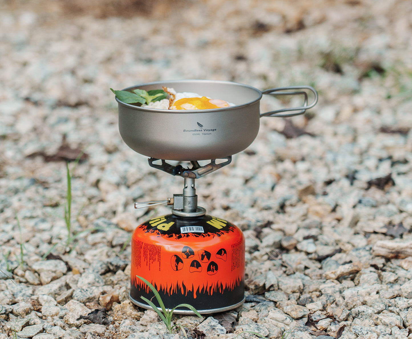 Boundless Voyage 3Pcs Pure Titanium Cookware Set, Ultralight Outdoor Camping Bowl & Frying Pan Mess Kit 500ml/550ml/650ml for Picnic Backpacking Ti2031C