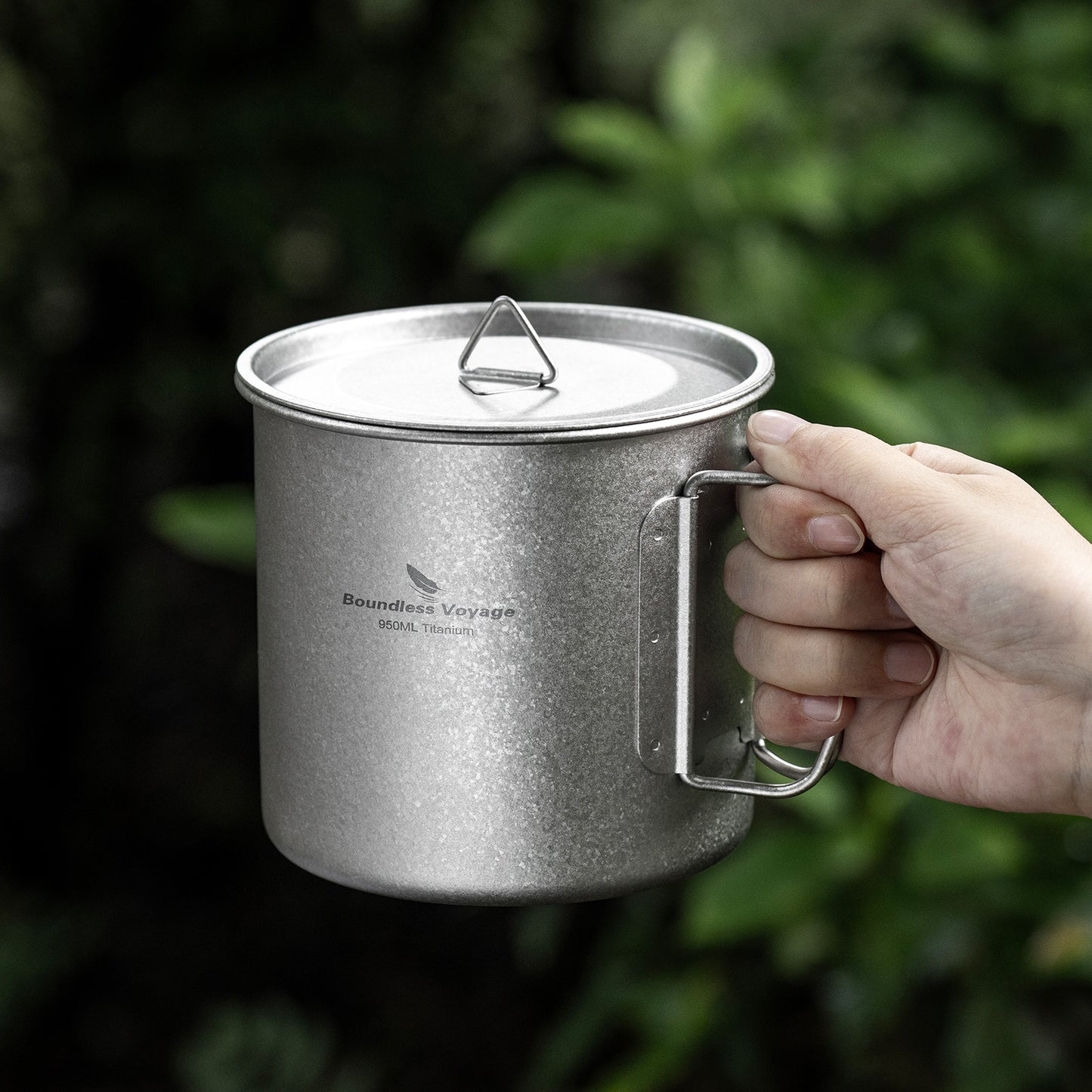 Boundless Voyage Titanium Mug with Lid Crystalline Finish 150ml to 950ml Ultralight for Camping Hiking Ti3038D Ti3043D