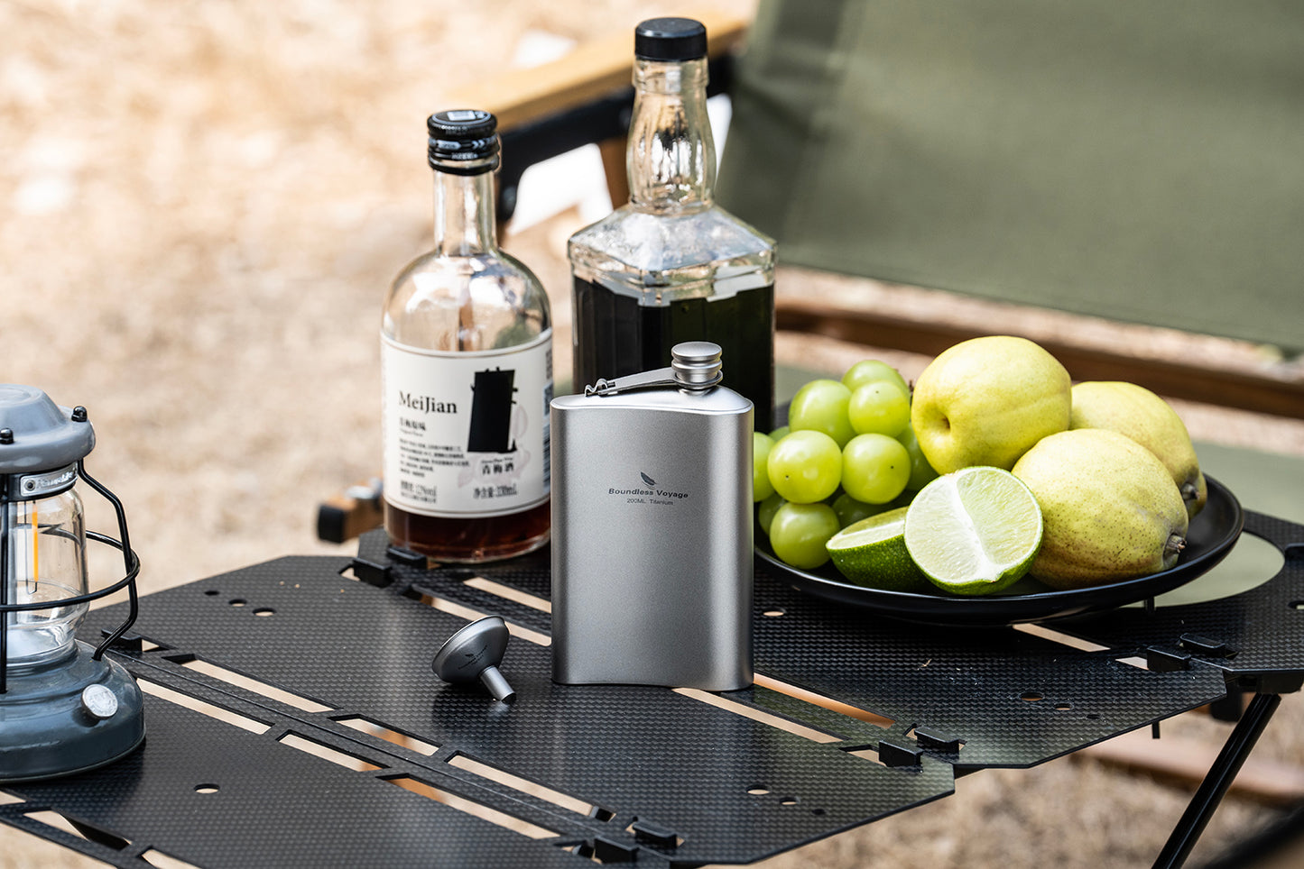 Boundless Voyage Titanium Flask 200ml/250ml Ultralight & Durable Camping Essential - Flavor-Resistant Flask Bottle for Whiskey Vodka Wine Outdoor Travel Equipment Ti3261D/Ti3074D