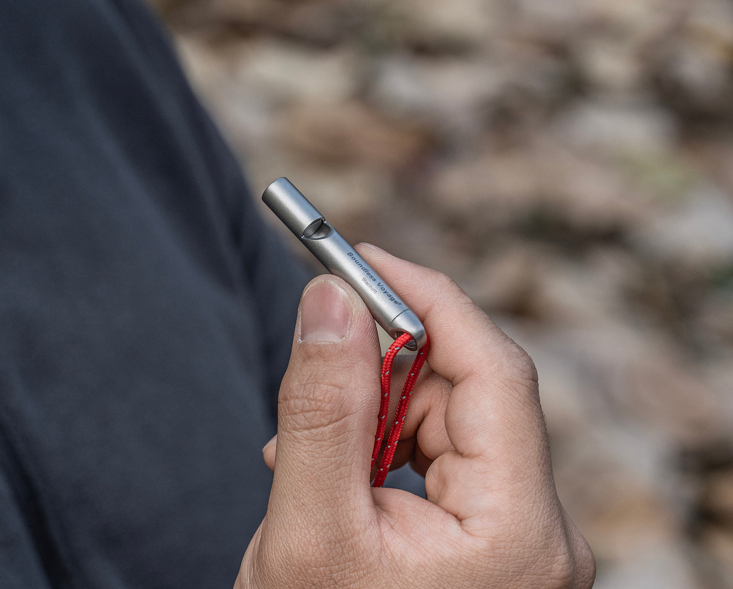 Boundless Voyage Titanium Whistle Emergency Survival Safety Whistles with Lanyard Loud Ti9014O